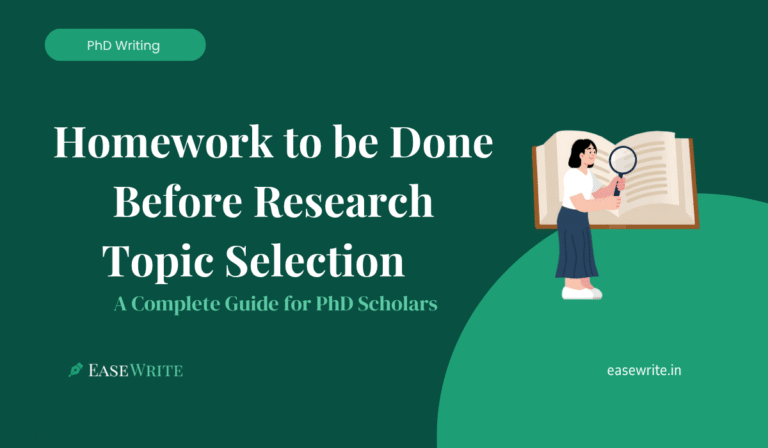 Homework to be Done Before Research Topic Selection