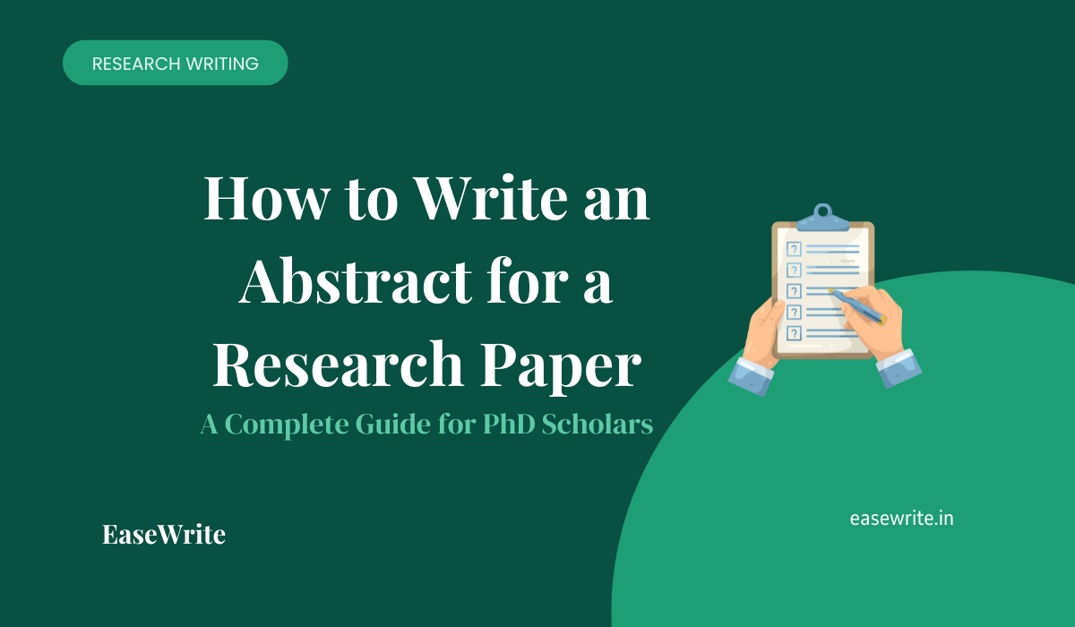 How to Write an Abstract for a Research Paper