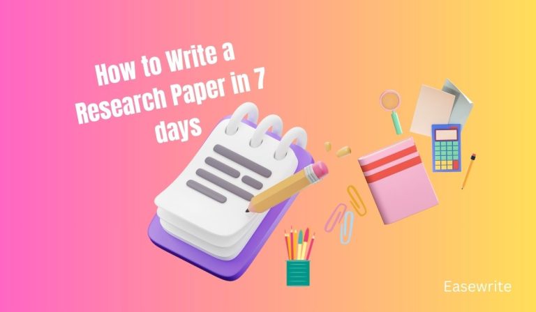 How to write a Research Paper in Seven Days